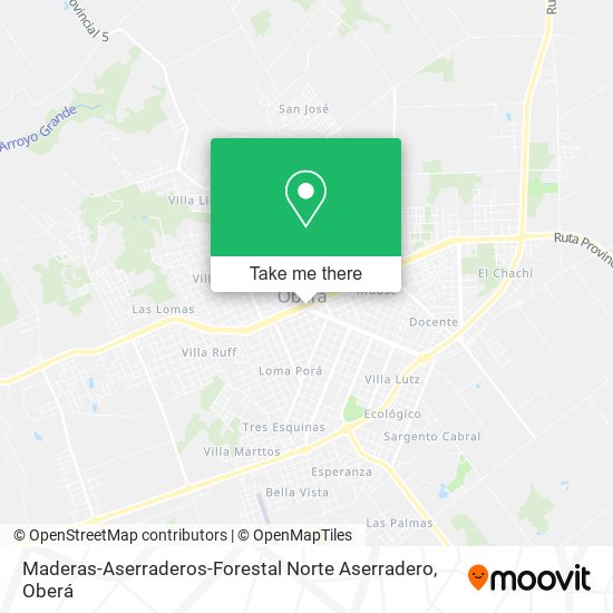 Mapa de Maderas-Aserraderos-Forestal Norte Aserradero