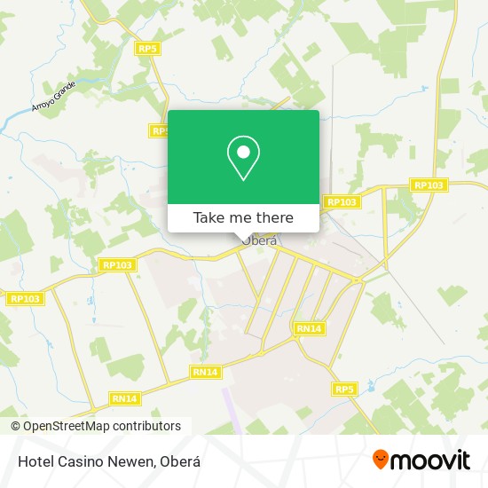 Hotel Casino Newen map