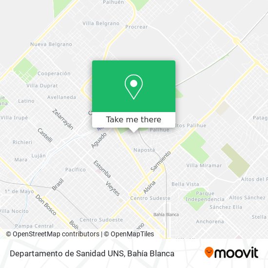 Departamento de Sanidad UNS map