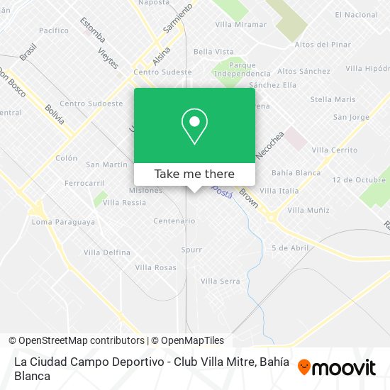 La Ciudad Campo Deportivo - Club Villa Mitre map
