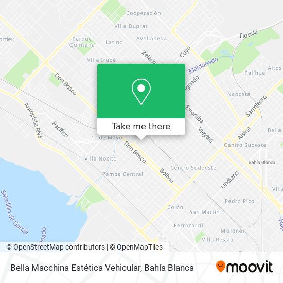 Mapa de Bella Macchina Estética Vehicular