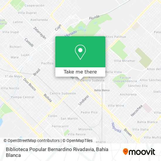 Biblioteca Popular Bernardino Rivadavia map