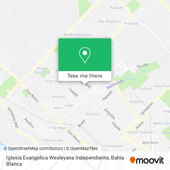 Mapa de Iglesia Evangelica Wesleyana Independiente