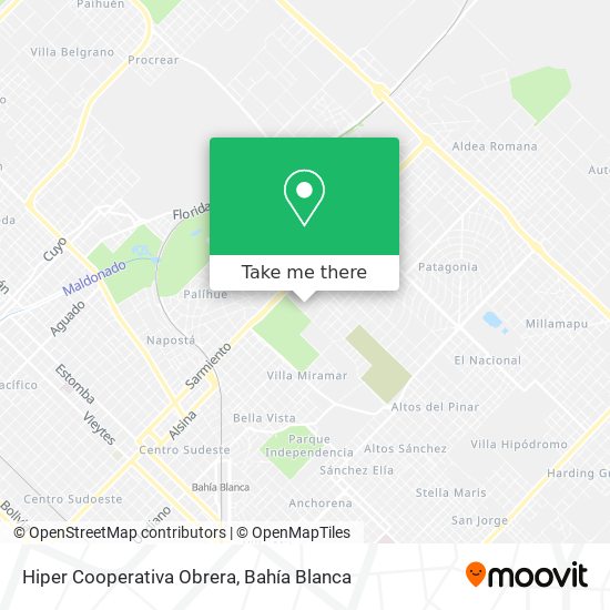 Hiper Cooperativa Obrera map