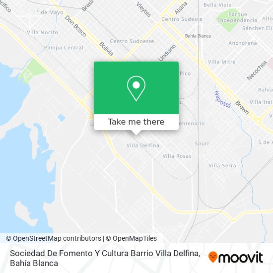 Sociedad De Fomento Y Cultura Barrio Villa Delfina map
