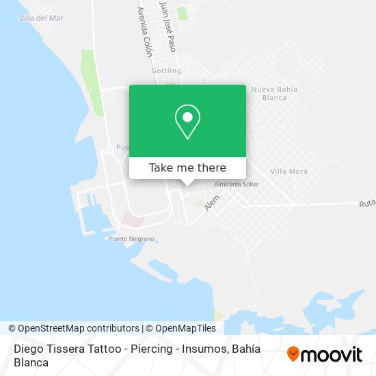 Mapa de Diego Tissera Tattoo - Piercing - Insumos