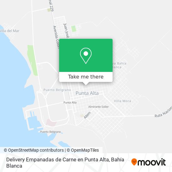 Mapa de Delivery Empanadas de Carne en Punta Alta