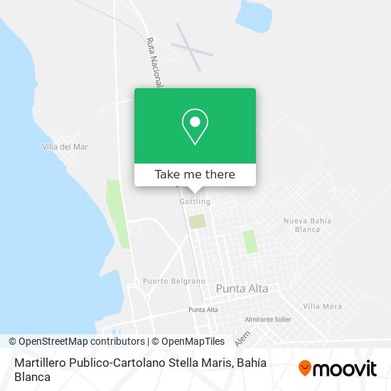 Mapa de Martillero Publico-Cartolano Stella Maris