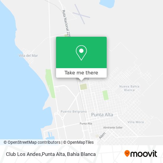 Mapa de Club Los Andes,Punta Alta