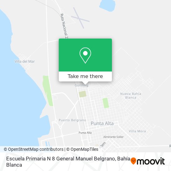 Mapa de Escuela Primaria N 8 General Manuel Belgrano