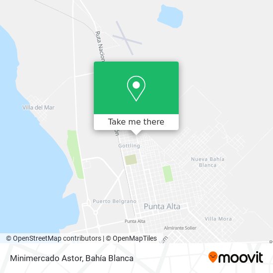 Mapa de Minimercado Astor