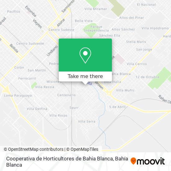 Cooperativa de Horticultores de Bahia Blanca map