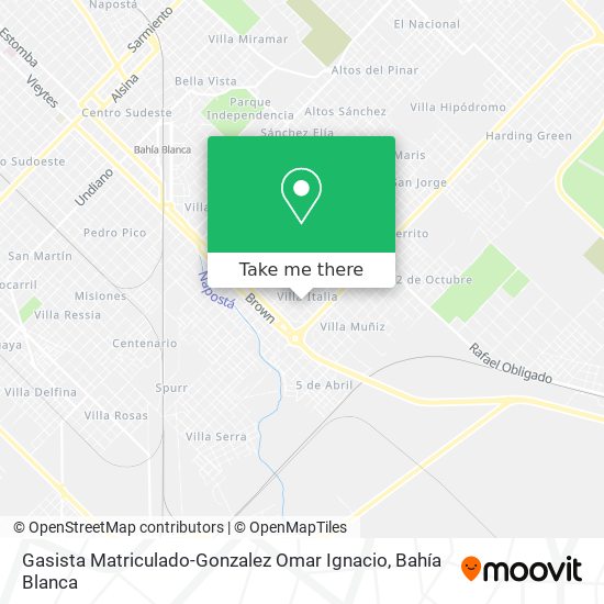 Mapa de Gasista Matriculado-Gonzalez Omar Ignacio
