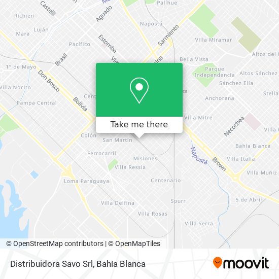 Mapa de Distribuidora Savo Srl