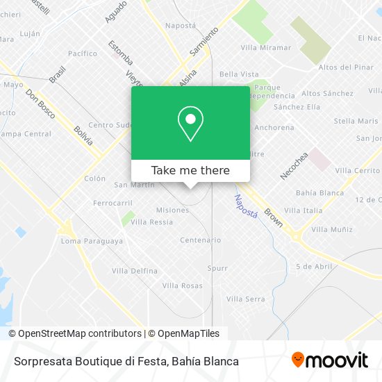 Sorpresata Boutique di Festa map