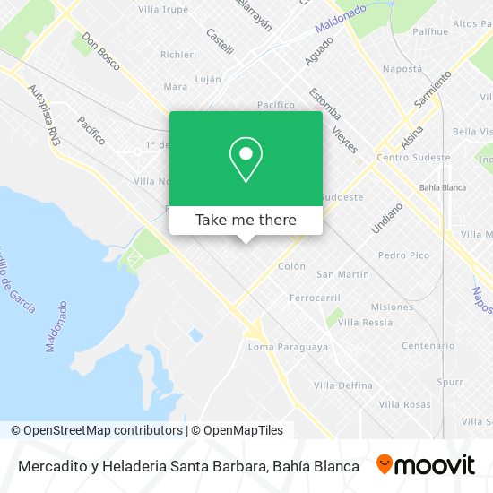 Mapa de Mercadito y Heladeria Santa Barbara