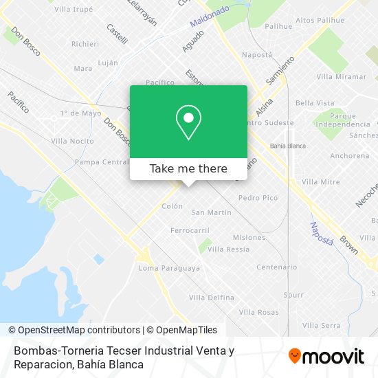 Mapa de Bombas-Torneria Tecser Industrial Venta y Reparacion