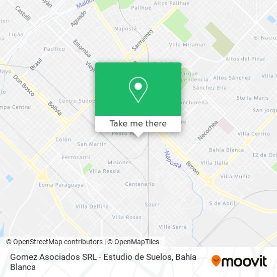 Mapa de Gomez Asociados SRL - Estudio de Suelos