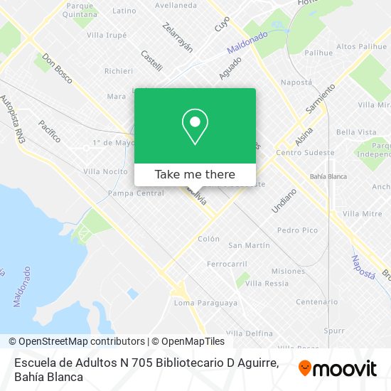 Escuela de Adultos N 705 Bibliotecario D Aguirre map