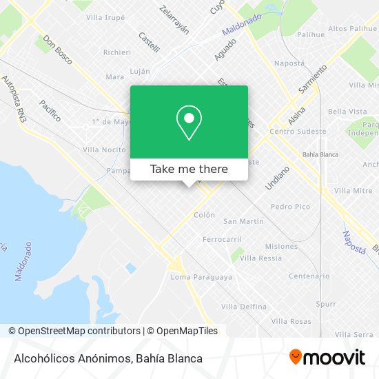 Mapa de Alcohólicos Anónimos