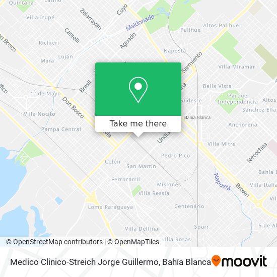 Mapa de Medico Clinico-Streich Jorge Guillermo