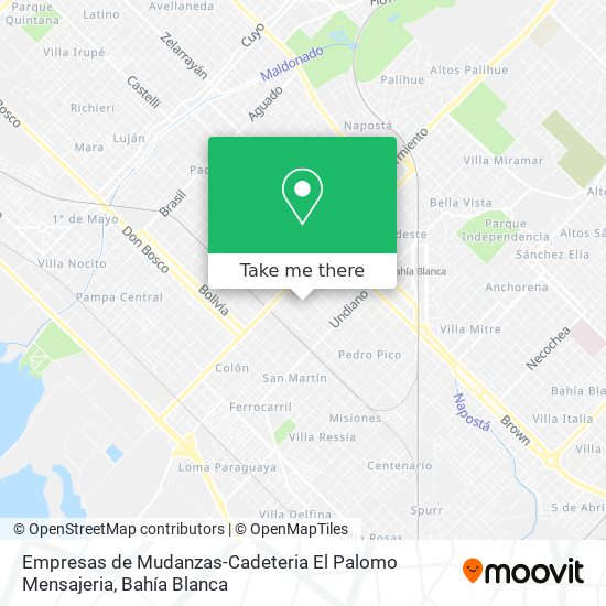 Empresas de Mudanzas-Cadeteria El Palomo Mensajeria map