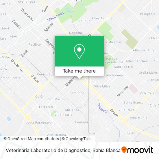 Mapa de Veterinaria Laboratorio de Diagnostico
