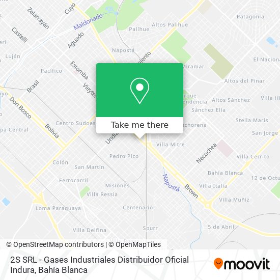 Mapa de 2S SRL - Gases Industriales Distribuidor Oficial Indura
