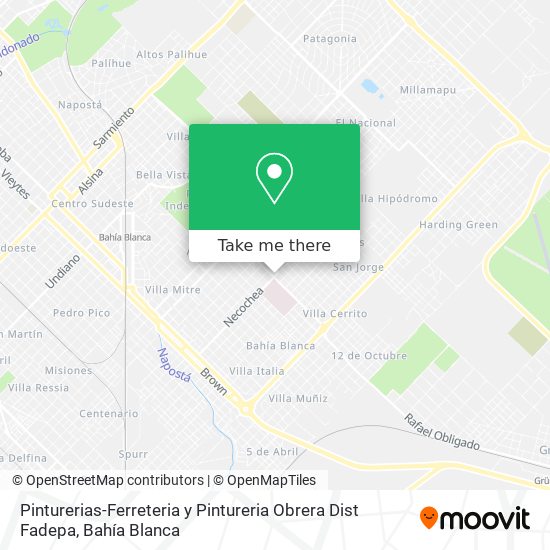 Pinturerias-Ferreteria y Pintureria Obrera Dist Fadepa map