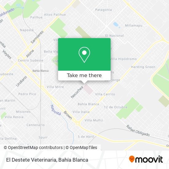 Mapa de El Destete Veterinaria