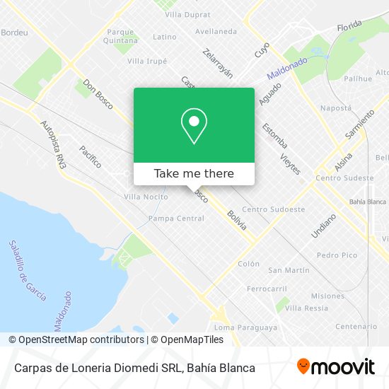 Mapa de Carpas de Loneria Diomedi SRL