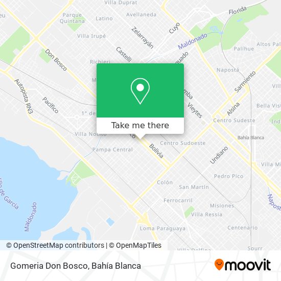 Gomeria Don Bosco map