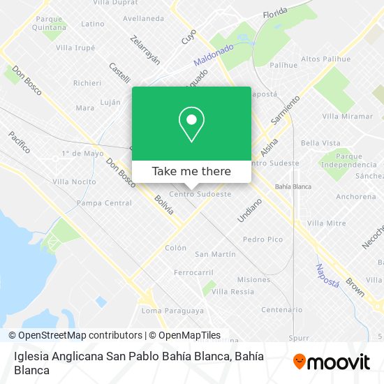 Iglesia Anglicana San Pablo Bahía Blanca map