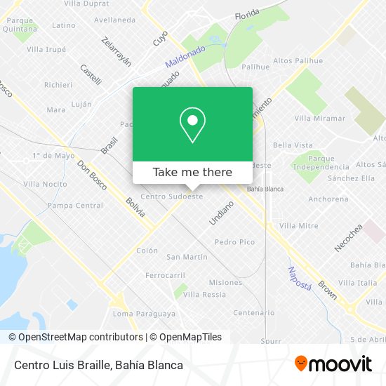 Mapa de Centro Luis Braille