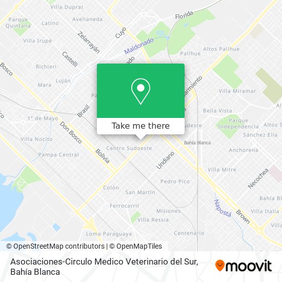 Asociaciones-Circulo Medico Veterinario del Sur map