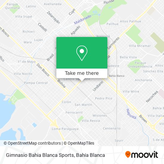 Mapa de Gimnasio Bahia Blanca Sports