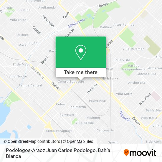 Podologos-Araoz Juan Carlos Podologo map