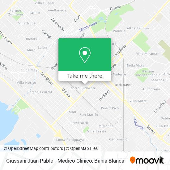 Giussani Juan Pablo - Medico Clinico map