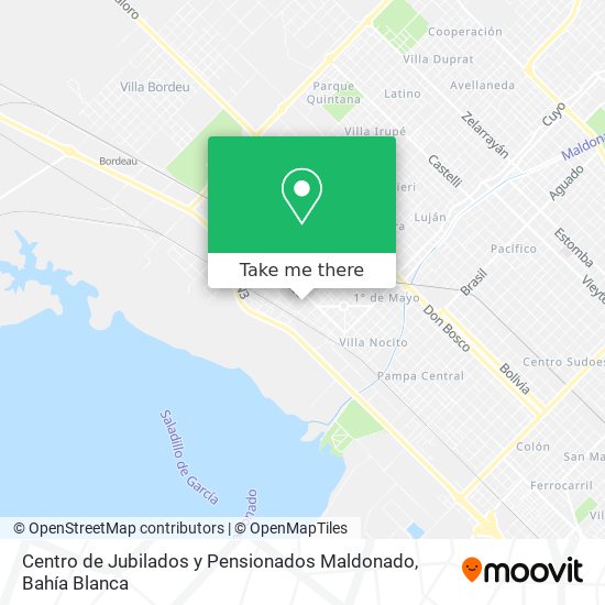 Mapa de Centro de Jubilados y Pensionados Maldonado
