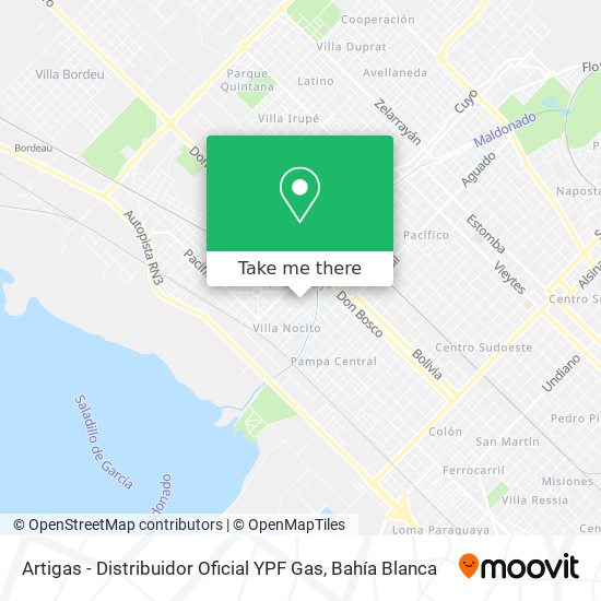 Artigas - Distribuidor Oficial YPF Gas map