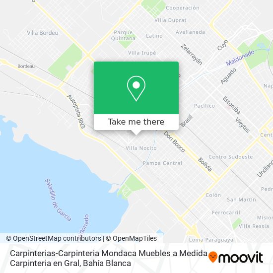 Carpinterias-Carpinteria Mondaca Muebles a Medida Carpinteria en Gral map