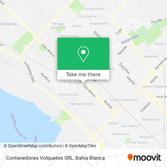 Contenedores Volquetes SRL map