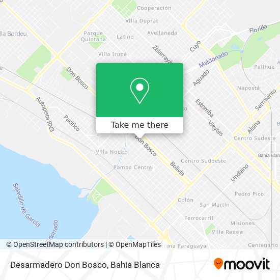 Desarmadero Don Bosco map