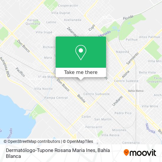 Mapa de Dermatólogo-Tupone Rosana Maria Ines