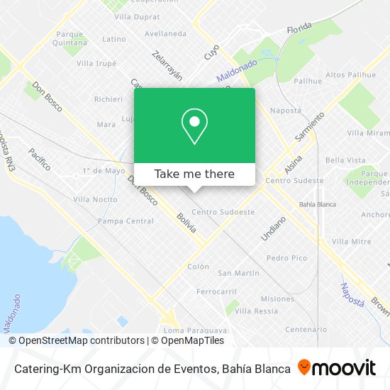 Catering-Km Organizacion de Eventos map