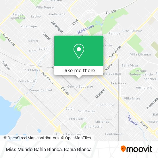 Mapa de Miss Mundo Bahia Blanca