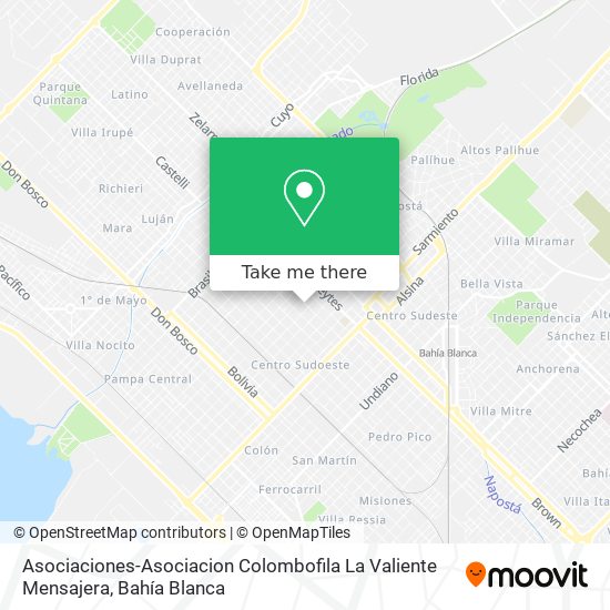 Asociaciones-Asociacion Colombofila La Valiente Mensajera map