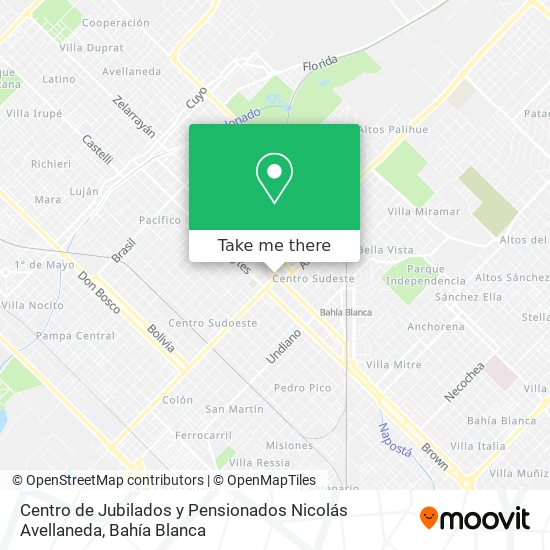 Mapa de Centro de Jubilados y Pensionados Nicolás Avellaneda