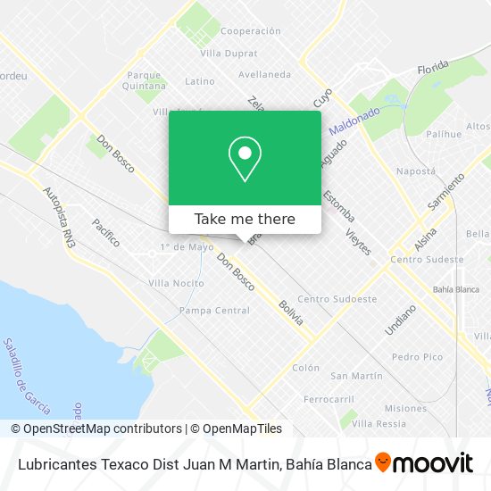 Lubricantes Texaco Dist Juan M Martin map
