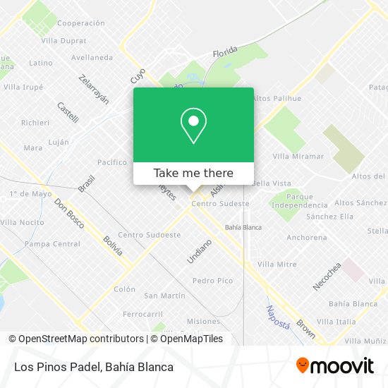 Los Pinos Padel map